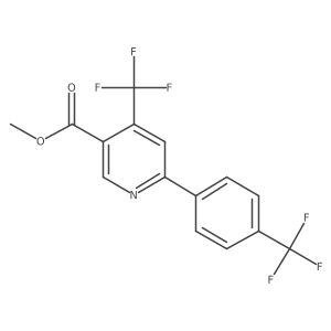 3-Pyridinecarboxylic acid,4-(trifluoromethyl)-6-[4-(trifluoromethyl)phenyl]-,methyl ester结构式