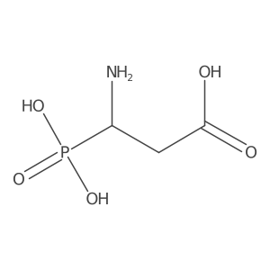 (3R)-3-Amino-3-phosphonopropanoic acid结构式