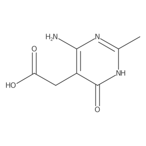 2-(4-Amino-2-methyl-6-oxo-1,6-dihydropyrimidin-5-yl)acetic acid结构式