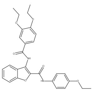 3-(3,4-diethoxybenzamido)-N-(4-ethoxyphenyl)benzofuran-2-carboxamide结构式