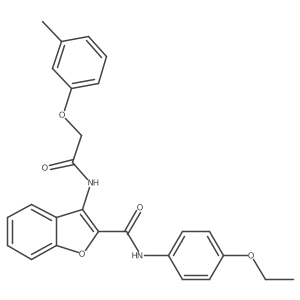 N-(4-ethoxyphenyl)-3-(2-(m-tolyloxy)acetamido)benzofuran-2-carboxamide Structure