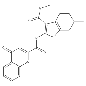 N-[6-methyl-3-(methylcarbamoyl)-4,5,6,7-tetrahydro-1-benzothiophen-2-yl]-4-oxo-4H-chromene-2-carboxamide Structure
