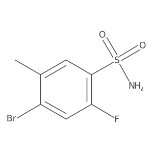 4-Bromo-2-fluoro-5-methylbenzenesulfonamide Structure