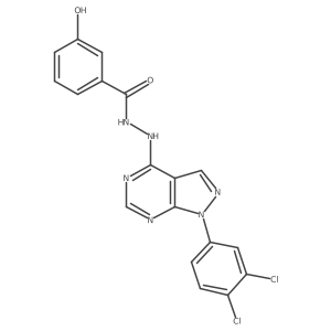 N'-[1-(3,4-dichlorophenyl)-1H-pyrazolo[3,4-d]pyrimidin-4-yl]-3-hydroxybenzohydrazide Structure