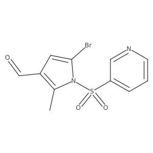 5-Bromo-2-methyl-1-(pyridin-3-ylsulfonyl)-1H-pyrrole-3-carbaldehyde Structure