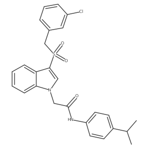 2-(3-((3-chlorobenzyl)sulfonyl)-1H-indol-1-yl)-N-(4-isopropylphenyl)acetamide Structure
