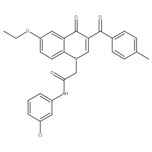 N-(3-chlorophenyl)-2-(6-ethoxy-3-(4-methylbenzoyl)-4-oxoquinolin-1(4H)-yl)acetamide Structure