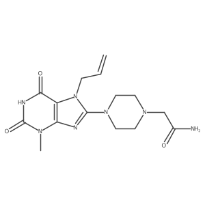 2-(4-(7-allyl-3-methyl-2,6-dioxo-2,3,6,7-tetrahydro-1H-purin-8-yl)piperazin-1-yl)acetamide Structure