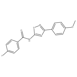 4-fluoro-N-[3-(4-methoxyphenyl)-1,2,4-thiadiazol-5-yl]benzamide Structure