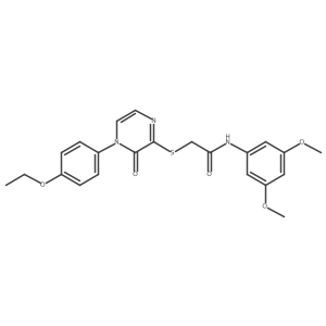 N-(3,5-dimethoxyphenyl)-2-((4-(4-ethoxyphenyl)-3-oxo-3,4-dihydropyrazin-2-yl)thio)acetamide Structure
