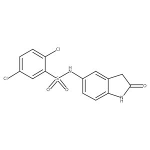 2,5-dichloro-N-(2-oxoindolin-5-yl)benzenesulfonamide结构式