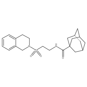 (3r,5r,7r)-N-(2-((3,4-dihydroisoquinolin-2(1H)-yl)sulfonyl)ethyl)adamantane-1-carboxamide结构式