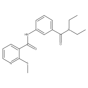 N-[3-(diethylcarbamoyl)phenyl]-2-(methylsulfanyl)pyridine-3-carboxamide结构式