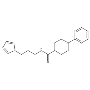 N-[3-(1H-imidazol-1-yl)propyl]-1-(pyrimidin-2-yl)piperidine-4-carboxamide Structure