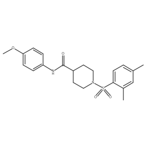 1-(2,4-dimethylbenzenesulfonyl)-N-(4-methoxyphenyl)piperidine-4-carboxamide结构式
