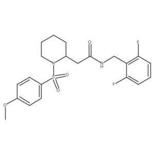 N-(2,6-difluorobenzyl)-2-(1-((4-methoxyphenyl)sulfonyl)piperidin-2-yl)acetamide结构式