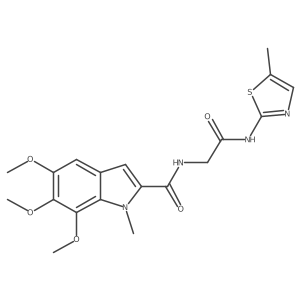 5,6,7-trimethoxy-1-methyl-N-{2-[(5-methyl-1,3-thiazol-2-yl)amino]-2-oxoethyl}-1H-indole-2-carboxamide Structure