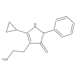 4-(2-aminoethyl)-5-cyclopropyl-2-phenyl-1,2-dihydro-3H-pyrazol-3-one结构式