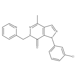 1-(3-chlorophenyl)-4-methyl-6-(pyridin-2-ylmethyl)-1H-pyrazolo[3,4-d]pyridazin-7(6H)-one结构式