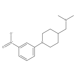 N,N-dimethyl-1-(1-(3-nitrophenyl)piperidin-4-yl)methanamine结构式