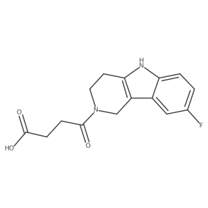 4-(8-fluoro-1,3,4,5-tetrahydro-2H-pyrido[4,3-b]indol-2-yl)-4-oxobutanoic acid结构式