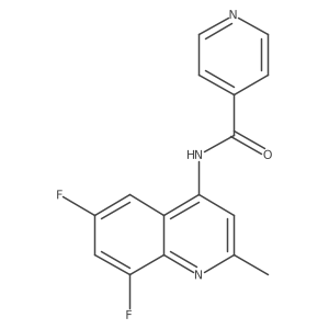 N-(6,8-difluoro-2-methylquinolin-4-yl)pyridine-4-carboxamide结构式