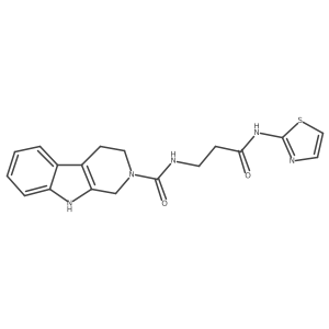 N-[3-oxo-3-(1,3-thiazol-2-ylamino)propyl]-1,3,4,9-tetrahydro-2H-beta-carboline-2-carboxamide结构式