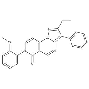 2-ethyl-7-(2-methoxyphenyl)-3-phenylpyrazolo[1,5-a]pyrido[3,4-e]pyrimidin-6(7H)-one结构式