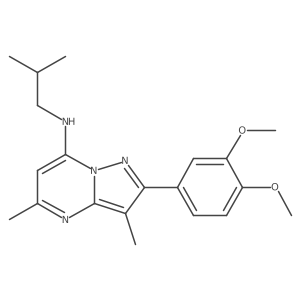 2-(3,4-dimethoxyphenyl)-3,5-dimethyl-N-(2-methylpropyl)pyrazolo[1,5-a]pyrimidin-7-amine结构式