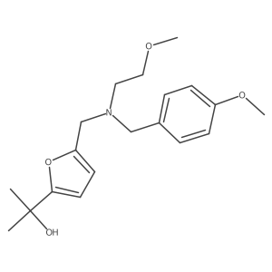 2-[5-[[2-Methoxyethyl-[(4-methoxyphenyl)methyl]amino]methyl]furan-2-yl]propan-2-ol Structure