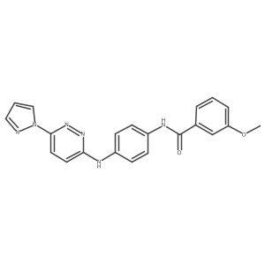 3-methoxy-N-(4-{[6-(1H-pyrazol-1-yl)pyridazin-3-yl]amino}phenyl)benzamide结构式