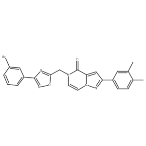 5-{[3-(3-bromophenyl)-1,2,4-oxadiazol-5-yl]methyl}-2-(3,4-dimethylphenyl)-4H,5H-pyrazolo[1,5-a]pyrazin-4-one Structure