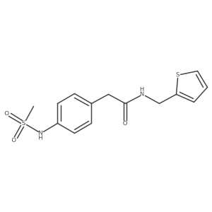 2-(4-methanesulfonamidophenyl)-N-[(thiophen-2-yl)methyl]acetamide结构式