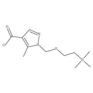 5-Methyl-1-(2-trimethylsilylethoxymethyl)pyrazole-4-carbonyl chloride Structure