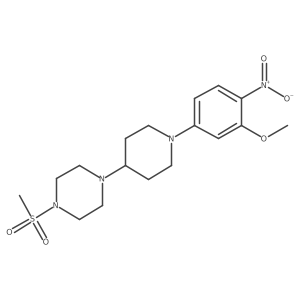 1-{1-[3-(Methyloxy)-4-nitrophenyl]-4-piperidinyl}-4-(methylsulfonyl)piperazine Structure