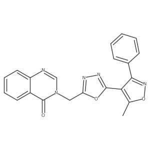 3-[[5-(5-Methyl-3-phenyl-4-isoxazolyl)-1,3,4-oxadiazol-2-yl]methyl]-4(3H)-quinazolinone Structure
