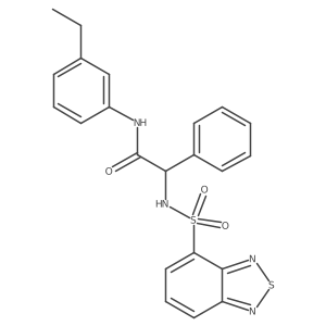 2-[(2,1,3-benzothiadiazol-4-ylsulfonyl)amino]-N-(3-ethylphenyl)-2-phenylacetamide结构式