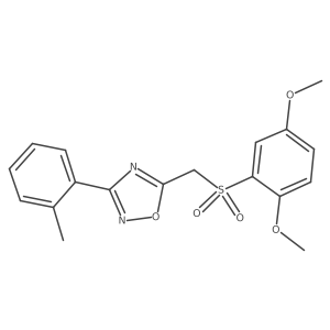 COc1ccc(OC)c(S(=O)(=O)Cc2nc(-c3ccccc3C)no2)c1结构式