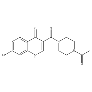 3-[(4-acetylpiperazin-1-yl)carbonyl]-7-chloroquinolin-4(1H)-one Structure
