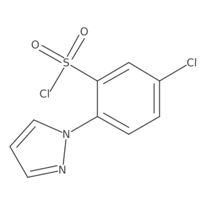 5-Chloro-2-(1H-pyrazol-1-yl)benzene-1-sulfonyl chloride Structure