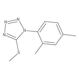 1-(2,4-Dimethylphenyl)-5-(methylthio)-1H-tetrazole结构式