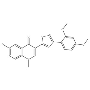 3-(3-(2,4-dimethoxyphenyl)-1,2,4-oxadiazol-5-yl)-6-fluoro-1-methylquinolin-4(1H)-one结构式