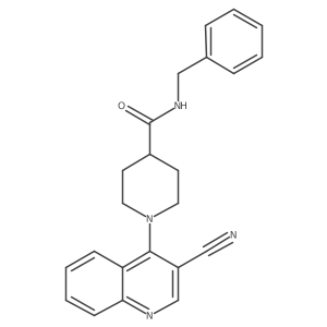 N-benzyl-1-(3-cyanoquinolin-4-yl)piperidine-4-carboxamide Structure