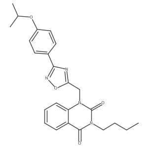 3-butyl-1-((3-(4-isopropoxyphenyl)-1,2,4-oxadiazol-5-yl)methyl)quinazoline-2,4(1H,3H)-dione Structure
