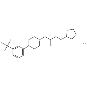 1-(Cyclopentyloxy)-3-(4-(3-(trifluoromethyl)phenyl)piperazin-1-yl)propan-2-ol hydrochloride Structure