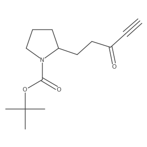 Tert-butyl 2-(3-oxopent-4-yn-1-yl)pyrrolidine-1-carboxylate结构式