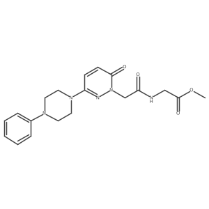 methyl N-{[6-oxo-3-(4-phenylpiperazin-1-yl)pyridazin-1(6H)-yl]acetyl}glycinate Structure