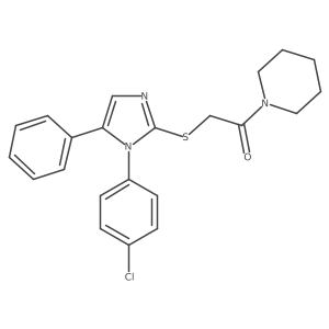 2-((1-(4-chlorophenyl)-5-phenyl-1H-imidazol-2-yl)thio)-1-(piperidin-1-yl)ethanone Structure