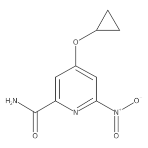 4-Cyclopropoxy-6-nitropicolinamide结构式