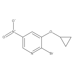 2-Bromo-3-cyclopropoxy-5-nitropyridine结构式